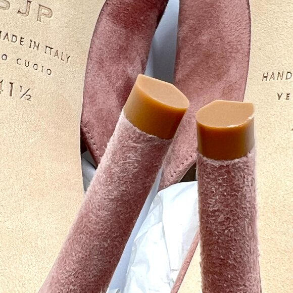 SJP Sarah Jessica Parker 41.5 EU Simplicity Pink Suede Leather Pumps Heels Shoes - Picture 12 of 16